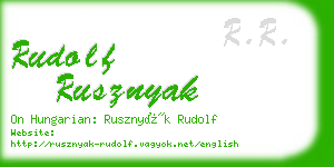 rudolf rusznyak business card